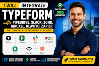 integrate typeform with pipedrive slack zoho aircall klaviyo zapier integration