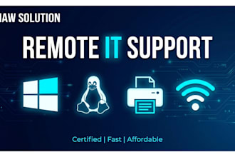 fix your windows, linux and printer issues remotely