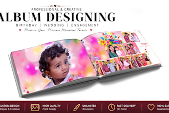 design wedding albums, photo books, and photo album design