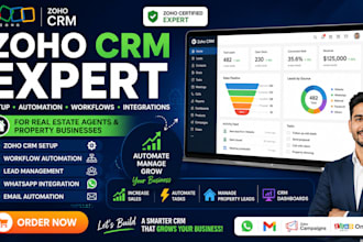 setup and automate zoho CRM for real estate agents and property businesses