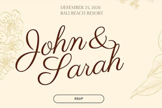 create elegant wedding invitation website in canva
