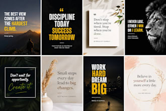 design professional motivational and quote posts for social media