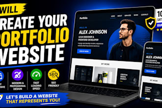 develop a responsive portfolio website using react js