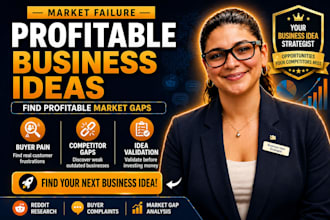 find and validate profitable online business ideas with market research