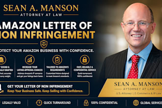 be your attorney and provide amazon letter of non infringement
