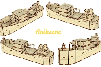 design wood product for laser cut, cnc, laser engraving
