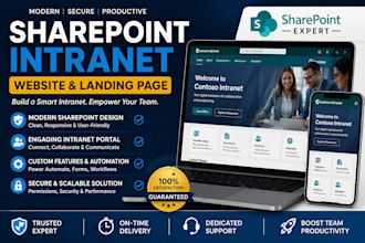 create sharepoint intranet sharepoint website landing page build