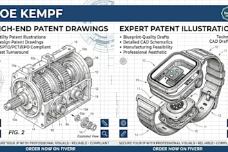 create software utility and design patent drawing for wipo and uspto