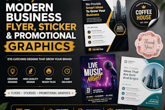 design professional business, company, and product flayer and church flayer
