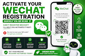 activate your wechat registration quickly via qr scan