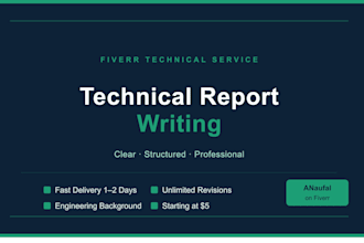 write a clear technical report