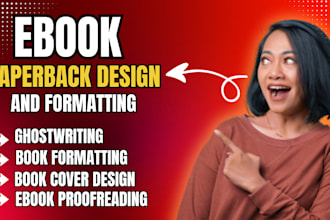 do paper back book formatting for your amazon KDP ebook design