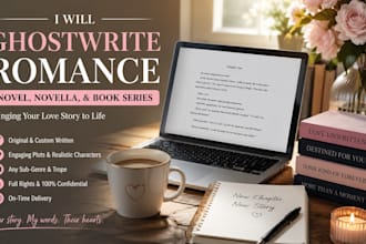 ghostwrite a romance novel, novella, and book series