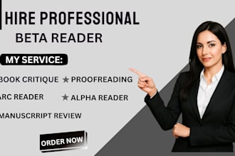 beta read  critique and arc reader of fiction and nonfiction writing