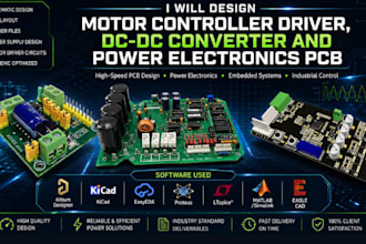 design motor controller driver, dc dc converter and power electronics pcb
