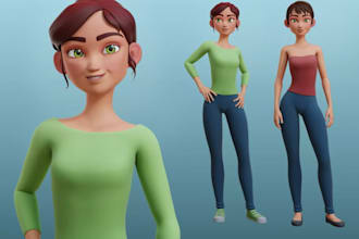 model and rig 3d character in bender, cc4, c4d, iclone 8, unity, mmd, vroid, vrm