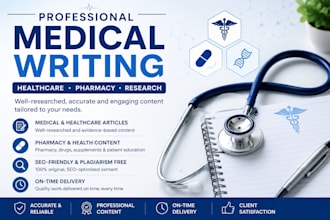 write professional and medical healthcare content