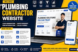 build plumbing contractor website lead generation CRM integration sales funnel