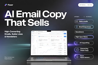 write ai email copy, subject lines and sales newsletter