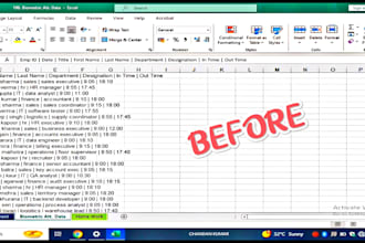do data cleaning and formatting