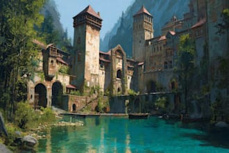 draw environment concept art fantasy worlds
