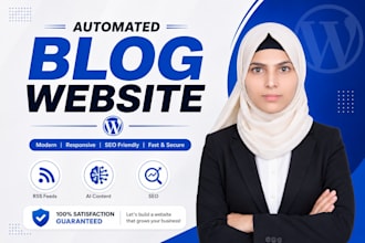 create an automated autoblog website with SEO and design