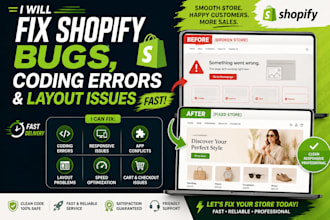 fix shopify bugs and layout issues