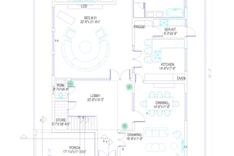 create professional 2d autocad floor plans and house drawing