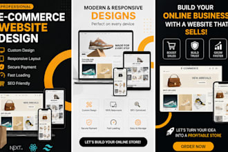 design a modern and responsive ecommerce website for your business
