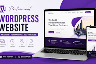 create wordpress and custom coded business website with SEO