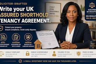 write your solicitor grade UK assured shorthold tenancy agreement