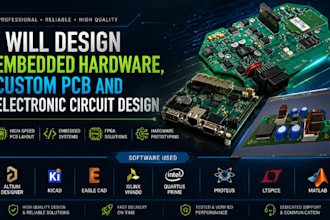 design embedded hardware, custom pcb and electronic circuit design