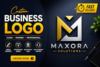 design custom modern logo for startup business