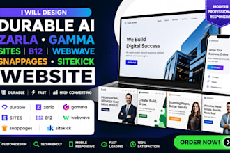 design durable ai zarla gamma sites b12 webwave snappages sitekick website