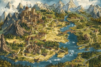 design a unique vector map, realistic or fantasy
