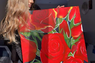 paint custom acrylic wall art on canvas