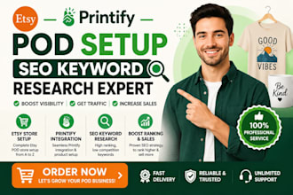 do etsy printify pod setup SEO keyword research expert