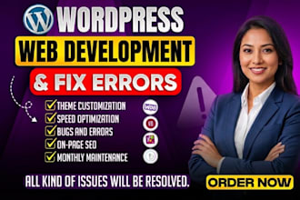 design modern responsive SEO friendly wordpress website for e commerce