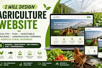 design poultry fish vegetable organic greenhouse farming agricultural website