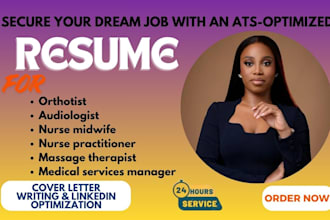 write ats healthcare resume for nurse, doctor, medical lab and clinical roles