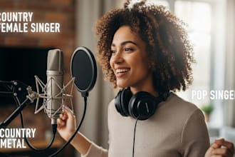 be your female singer for country music indie pop rock and acoustic country pop