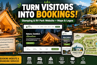 glamping and rv park website design that converts visitors to bookings