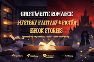 be your ghostwriter for cozy mystery romance fantasy lgbtq bdsm fiction ebooks