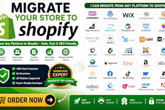 migrate oscommerce cubecart nopcommerce ubercart hikashop typo3 to shopify store