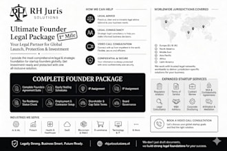 provide legal consultancy for your start up