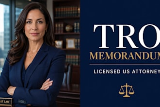 draft a persuasive tro memorandum of law under frcp for litigation a US attorney