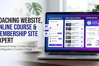 create coaching course, coaching website, online course, and membership site