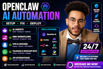 setup openclaw ai agents, automation workflows and fix openclaw