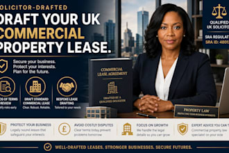 draft your UK commercial property lease agreement as a solicitor