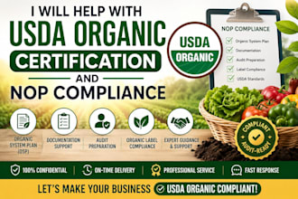 help with usda organic certification and nop compliance